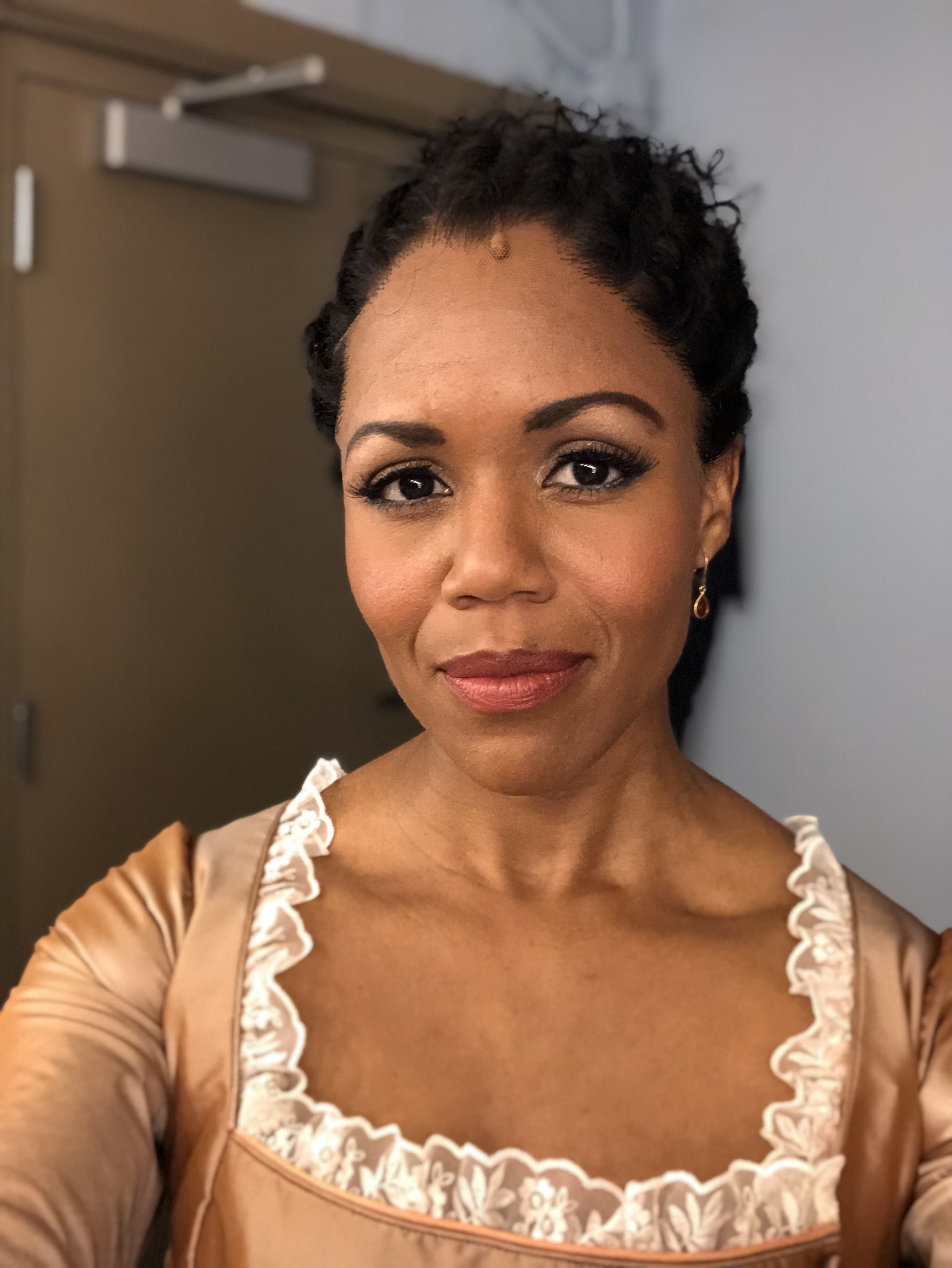 Nikki backstage at the CIBC Theater