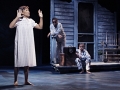 Nikki Renée Daniels as Emmie Thibodeaux with Jackson M. Hurst as Jackie Thibodeaux and Zadir King as Joe Thibodeaux in Caroline, or Change at the GuthrieTheatre. Photo by Michal Daniel.